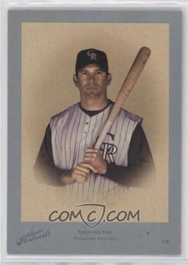 2005 Donruss Studio - Portraits Certified Materials - Blue #SP-17 - Todd Helton /30