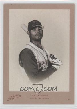 2005 Donruss Studio - Portraits Certified Materials - Sepia Black & White #SP-13 - Carl Crawford /15