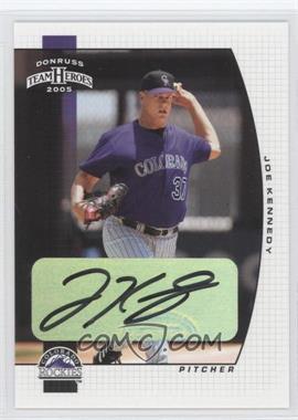 2005 Donruss Team Heroes - [Base] - Autographs #110 - Joe Kennedy