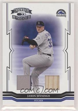 2005 Donruss Throwback Threads - [Base] - Combo Materials #32 - Jason Jennings /100 [EX to NM]