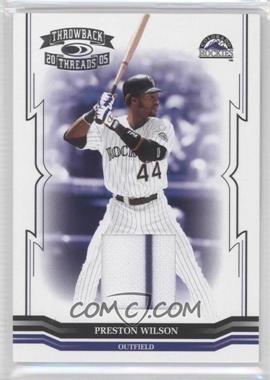 2005 Donruss Throwback Threads - [Base] - Jerseys #203 - Preston Wilson /250