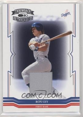 2005 Donruss Throwback Threads - [Base] - Jerseys #295 - Ron Cey /50