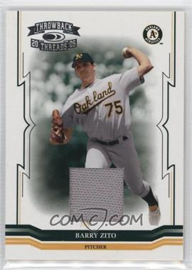 2005 Donruss Throwback Threads - [Base] - Jerseys #75 - Barry Zito /250