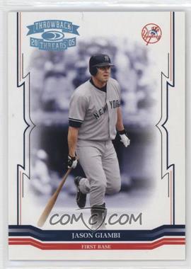 2005 Donruss Throwback Threads - [Base] - Platinum Century Proof #126 - Jason Giambi /10