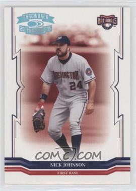 2005 Donruss Throwback Threads - [Base] - Platinum Century Proof #175 - Nick Johnson /10 [Good to VG‑EX]