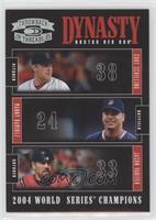 Curt Schilling, Manny Ramirez, Jason Varitek #/100