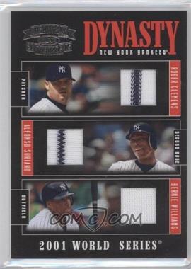 2005 Donruss Throwback Threads - Dynasty - Materials #D-6 - Roger Clemens, Alfonso Soriano, Bernie Williams /50