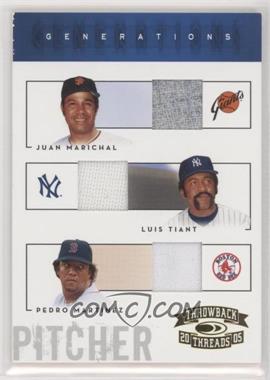 2005 Donruss Throwback Threads - Generations - Materials #G-12 - Juan Marichal, Luis Tiant, Pedro Martinez /50 [EX to NM]