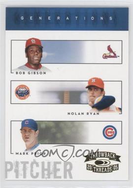 2005 Donruss Throwback Threads - Generations #G-25 - Bob Gibson, Nolan Ryan, Mark Prior