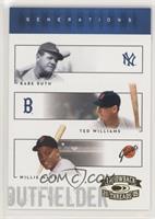 Babe Ruth, Ted Williams, Willie Mays [Noted]