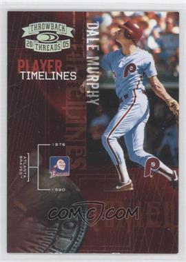 2005 Donruss Throwback Threads - Player Timelines - Gold Century Proof #PT-1 - Dale Murphy /100