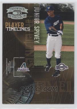 2005 Donruss Throwback Threads - Player Timelines - Gold Century Proof #PT-13 - Junior Spivey /100