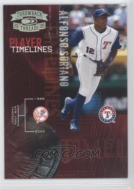 2005 Donruss Throwback Threads - Player Timelines - Gold Century Proof #PT-14 - Alfonso Soriano /100