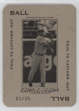2005 Donruss Throwback Threads - Polo Grounds - Ball Foul to Catcher -Out #PG-22 - Vernon Wells /35