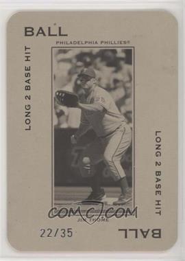 2005 Donruss Throwback Threads - Polo Grounds - Ball Long 2 Base Hit #PG-72 - Jim Thome /35