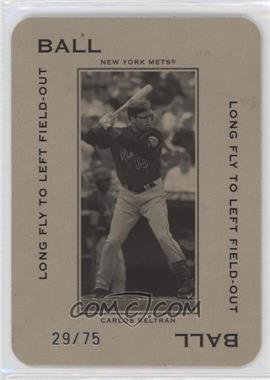 2005 Donruss Throwback Threads - Polo Grounds - Ball Long Fly to Left Field-Out #PG-71 - Carlos Beltran /75