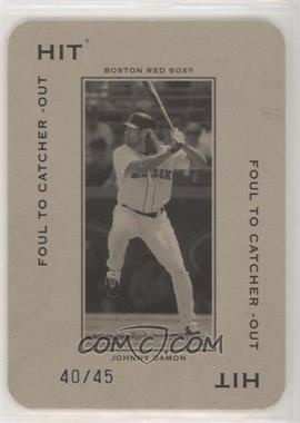 2005 Donruss Throwback Threads - Polo Grounds - Hit Foul to Catcher -Out #PG-87 - Johnny Damon /45