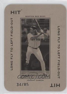 2005 Donruss Throwback Threads - Polo Grounds - Hit Long Fly to Left Field-Out #PG-87 - Johnny Damon /85
