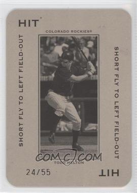 2005 Donruss Throwback Threads - Polo Grounds - Hit Short Fly to Left Field-Out #PG-41 - Todd Helton /55