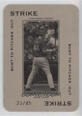 2005 Donruss Throwback Threads - Polo Grounds - Strike Bunt to Pitcher-Out #PG-74 - Adam Dunn /45