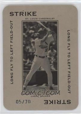 2005 Donruss Throwback Threads - Polo Grounds - Strike Long Fly to Left Field-Out #PG-65 - Larry Walker /70