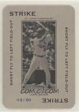2005 Donruss Throwback Threads - Polo Grounds - Strike Short Fly to Left Field-Out #PG-65 - Larry Walker /40