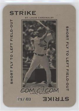 2005 Donruss Throwback Threads - Polo Grounds - Strike Short Fly to Left Field-Out #PG-65 - Larry Walker /40