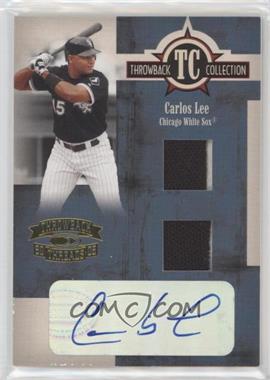 2005 Donruss Throwback Threads - Throwback Collection - Combo Materials Signatures #TC-67 - Carlos Lee /25