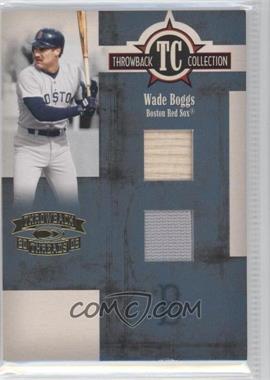 2005 Donruss Throwback Threads - Throwback Collection - Combo Materials #TC-26 - Wade Boggs /100