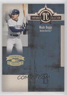 2005 Donruss Throwback Threads - Throwback Collection - Gold Century Proof #TC-26 - Wade Boggs /100