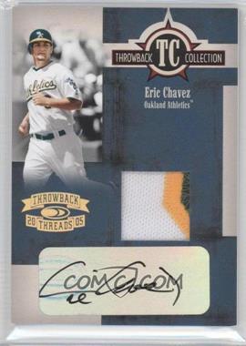 2005 Donruss Throwback Threads - Throwback Collection - Materials Signatures Prime #TC-57 - Eric Chavez /25