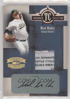 2005 Donruss Throwback Threads - Throwback Collection - Materials Signatures Prime #TC-63 - Mark Mulder /25