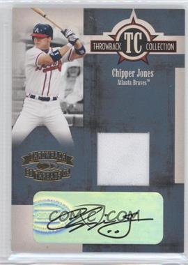 2005 Donruss Throwback Threads - Throwback Collection - Materials Signatures #TC-10 - Chipper Jones /20