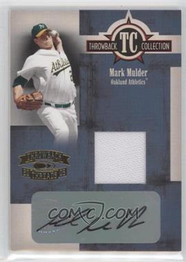 2005 Donruss Throwback Threads - Throwback Collection - Materials Signatures #TC-63 - Mark Mulder /50