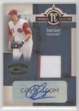 2005 Donruss Throwback Threads - Throwback Collection - Materials Signatures #TC-66 - Sean Casey /50 [Good to VG‑EX]