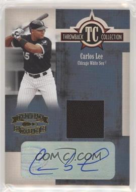 2005 Donruss Throwback Threads - Throwback Collection - Materials Signatures #TC-67 - Carlos Lee /50