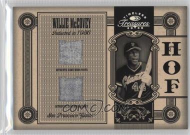2005 Donruss Timeless Treasures - Hall of Fame - Materials Combos #HOF-18 - Willie McCovey /25