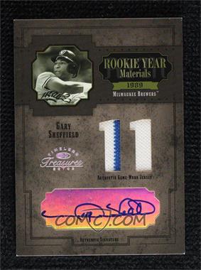 2005 Donruss Timeless Treasures - Rookie Year Materials - Jersey Number Signatures #RYM-21 - Gary Sheffield /25