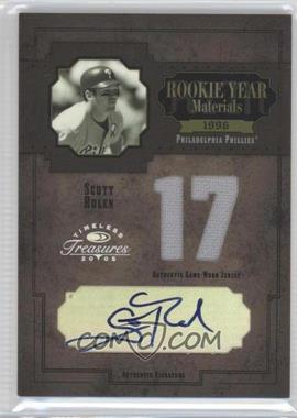 2005 Donruss Timeless Treasures - Rookie Year Materials - Jersey Number Signatures #RYM-32 - Scott Rolen /17