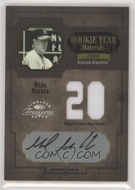 2005 Donruss Timeless Treasures - Rookie Year Materials - Jersey Number Signatures #RYM-40 - Mark Mulder /20