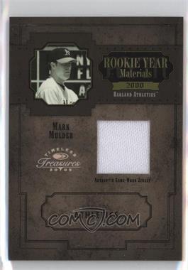 2005 Donruss Timeless Treasures - Rookie Year Materials - Year #RYM-40 - Mark Mulder /100
