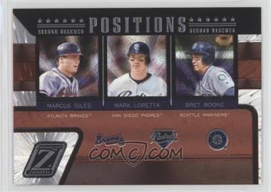 2005 Donruss Zenith - Positions #P-4 - Mark Loretta, Marcus Giles, Bret Boone