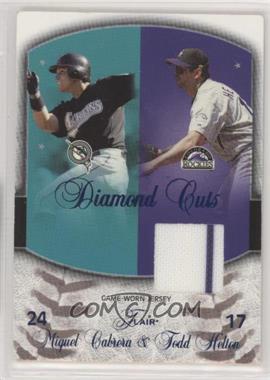 2005 Flair - Diamond Cuts - Blue Foil Jerseys #DC-TH - Miguel Cabrera, Todd Helton (Jersey)