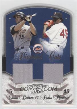 2005 Flair - Diamond Cuts Dual - Die-Cut Jerseys #DC-CB/PM - Carlos Beltran, Pedro Martinez /50