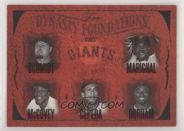 2005 Flair - Dynasty Foundations #24DF - Jason Schmidt, Juan Marichal, Ray Durham, Willie McCovey, Orlando Cepeda /500