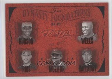 2005 Flair - Dynasty Foundations #29DF - Orlando Hudson, Vernon Wells, Alex Rios, Paul Molitor, Roy Halladay /500