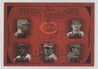 Adam Dunn, Austin Kearns, Joe Morgan, Johnny Bench, Tony Perez #/500