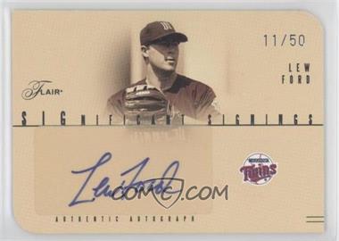 2005 Flair - Significant Signings - Silver Die-Cut #SS-LF - Lew Ford /50