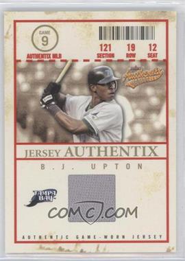 2005 Fleer Authentix - Jersey Authentix - General Admission #JA-BU - B.J. Upton