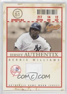 2005 Fleer Authentix - Jersey Authentix - General Admission #JA-BW - Bernie Williams